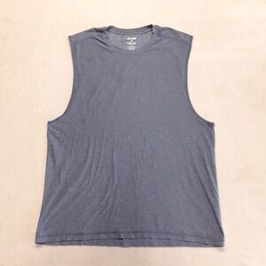 True Classic Mens Sleeveless Active Tee XL Blue Heather Performance Athletic